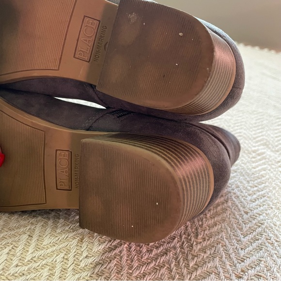 The Children’s Place Bow Booties Size 6 Girls  - Grey (fit like woman’s 8) - Picture 5 of 7